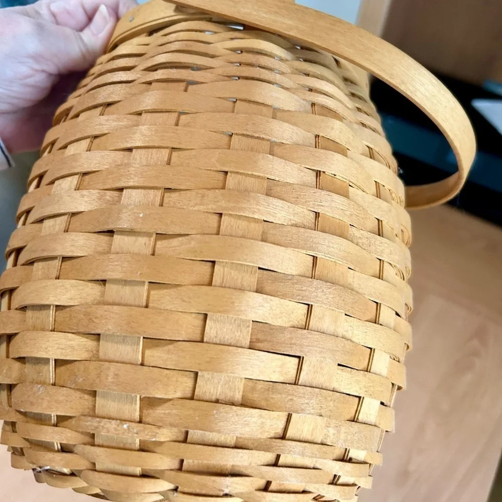 Longaberger October Fields Pumpkin Basket Set Lid/Plaid Liner/protector/tag